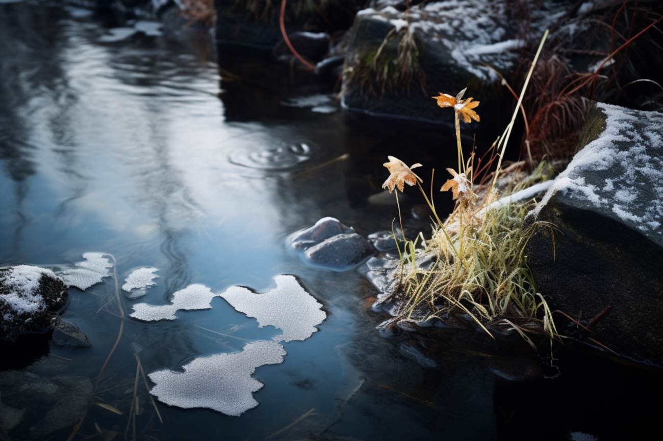 Wasserpflanzen überwintern im miniteich